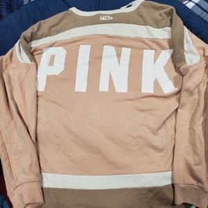 VS PINK lace up Crewneck Eguc no flaws size large